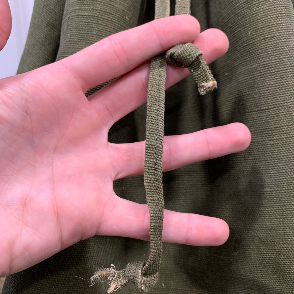 J&ANS Dolce & Gabbana Army Green Duffel Bag Drawstring Travel Bag Oversized Rare - Picture 14 of 16